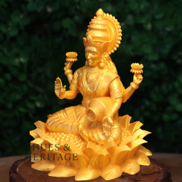 Goddess Lakshmi on Lotus – The Divine Grace of Wealth and Fortune - Image 4