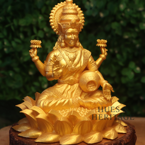 Goddess Lakshmi on Lotus – The Divine Grace of Wealth and Fortune - Image 2