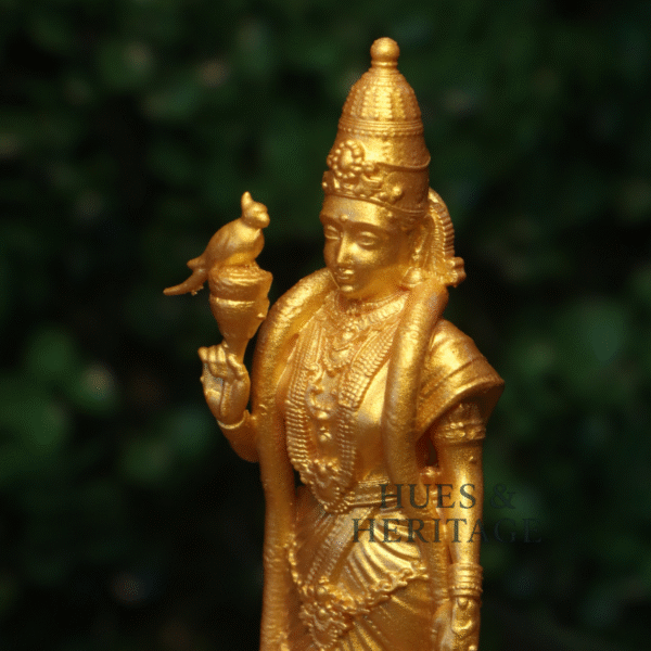 Goddess Meenakshi with Parrot – The Empress of Grace and Power - Image 2